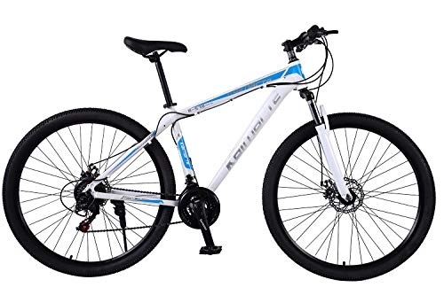 Mountain Bike : XCBY Mountain Bike, MTB Bicycle - 29 Inch Men's, Alloy Hardtail Mountain Bike, Mountain Bicycle with Front Suspension Adjustable Seat, 21 / 24 / 27 Speed White-27Speed