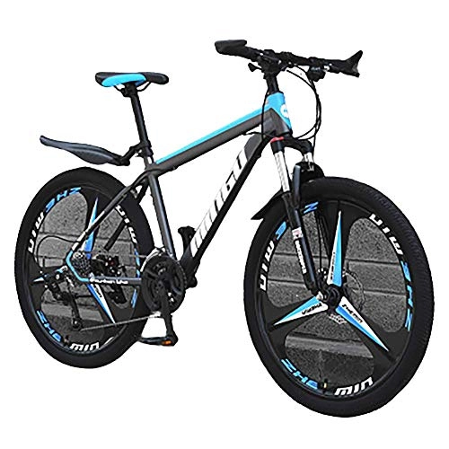 Mountain Bike : XHCP 21 Speed Men's Mountain Bike, Dual Disc Brake High-carbon Steel MTB, 3-spoke 26 Inches Wheels, With Anti-rust Paint Layer Urban Track Bike