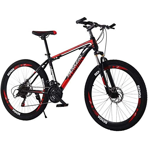 Mountain Bike : XHCP 26in Men's Mountain Bike, High Carbon Steel Frame Shock Absorber Bike, 21-speed Shift Hand Dial, Positioning Tower Wheel