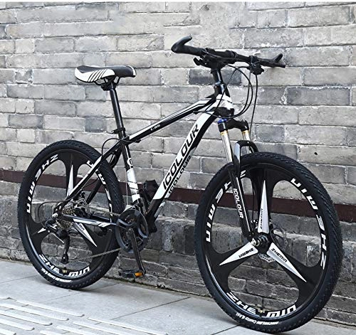 Mountain Bike : xiaoyan Country Mens Mountain bike Hardtail Alloy 24 Speed, Double Disc Brake frame MTB Bicycle Hardtail Mountain Bike with Adjustable Seat Carbon Steel, Black