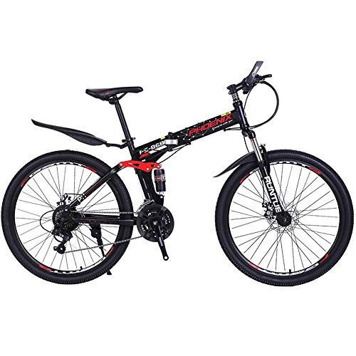 Mountain Bike : XIXIA X Bicycle Folding Mountain Bike Male Speed Off-Road Racing Youth Student Female Adult Bicycle 26 Inches