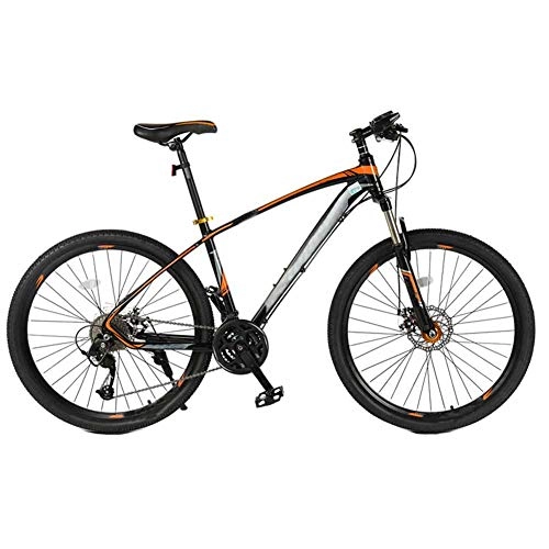 Mountain Bike : XLNB 27 Speed Mountain Bikes, Dual Disc Brake Hardtail Mountain Bike, 26 Inch Mens Women Adult All Terrain Mountain Bike, Adjustable Seat & Handlebar