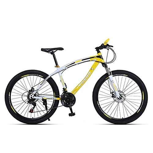 Mountain Bike : XUDAN Mountain Bike, 24 / 26 Inch 21 / 24 / 27 / 30-Speed Full-Suspension Cross-Country Road Bike, Carbon Steel Frame, Dual Disc Brakes, Male And Female Adult Sports Bikes