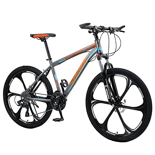 Mountain Bike : XUDAN Mountain Bike，24 / 26 Inch Dual Disc Brakes, Easy To Assemble, Sensitive Speed Change, Shock Absorption Thickened Tires 21 / 24 / 27 / 30 Speed