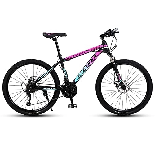 Mountain Bike : XUDAN Mountain Bike，24 / 26 Inch Dual Disc Brakes, Easy To Assemble, Sensitive Speed Change, Shock Absorption Thickened Tires 24 / 27Speed