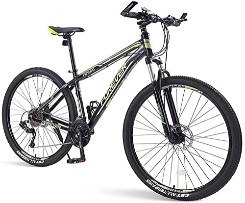 Mountain Bike : XUERUIGANG 26 inch Aluminum Mountain Bike 33 Speeds, Disc Brake Suspension Fork, 68" Frame Size(Color: green / purple / white) (Color : Green, Size : 26")