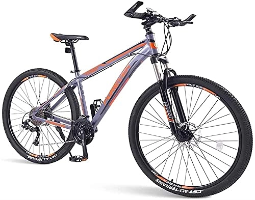 Mountain Bike : XUERUIGANG 26 inch Aluminum Mountain Bike 33 Speeds, Disc Brake Suspension Fork, 68" Frame Size(Color: green / purple / white) (Color : Purple, Size : 26")