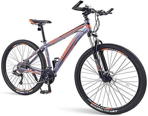 Mountain Bike : XUERUIGANG 26 inch Aluminum Mountain Bike，Sport, and Expert Adult Mountain Bike 33 Speeds, Disc Brake Suspension Fork, 68" Frame Size(Color: green / purple / white) (Color : Purple, Size : 26")