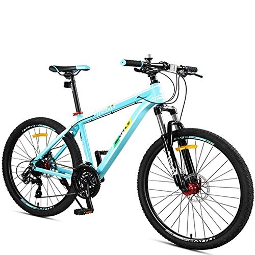 Mountain Bike : XXCZB 26 Inch Off-Road Mountain Bikes 27 Speed for Adults Men Women Hardtail Mountain Trail Bike with Front Suspension Aluminum Alloy Mountain Bicycle Dual-26 Inch_Green