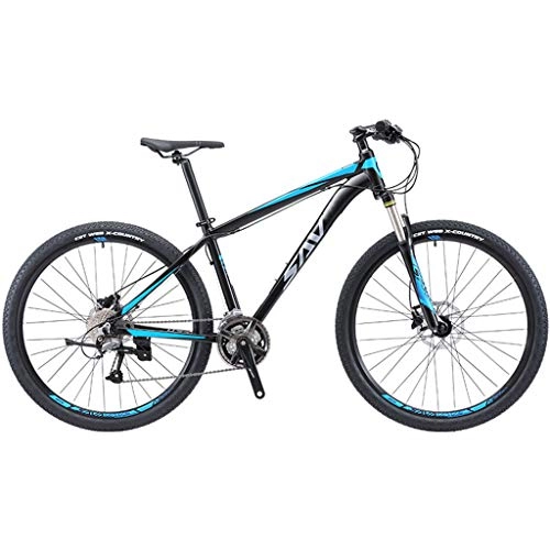 Mountain Bike : XXL 27.5 Inch Mountain Bikes, 27 Speed Aluminum Frame Full Suspension Bicycles with Dual Disc Brakes, Mtb Road Bikes for Adult Teens