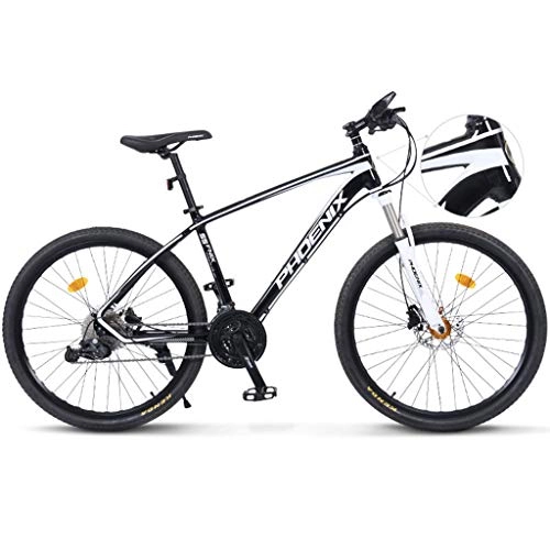 Mountain Bike : XZBYX Mountain Bike Male And Female 33-Speed Young Student Variable Speed Racing Adult Off-Road Aluminum Alloy Bike, 1 Hour Ride 28KM (169 * 66 * 94Cm), Black