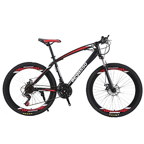 Mountain Bike : Y & Z Fashion Dual Disc Brake Spoke Wheels mountain bike, Red-Length: 168cm