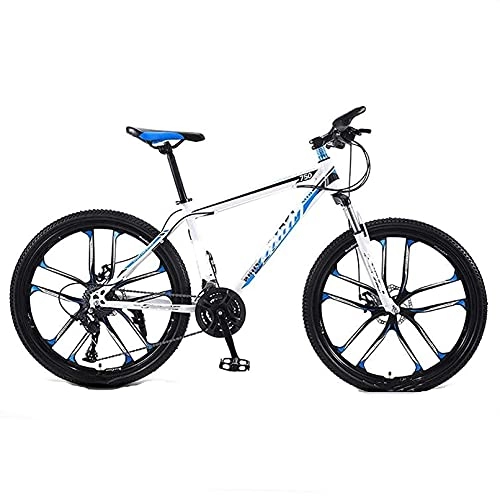 Mountain Bike : YANGHAO-Adult mountain bike- Adult Offroad Mountain Bike, 24 Inch Integrated Wheel Spoke Wheel 21 Speed Variable Speed Road Bicycle, for Urban Environment and Commuting To Get Off Work (Color:White) YGZ