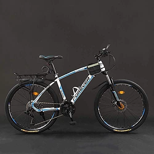 Mountain Bike : YANGHONG-Sport mountain bike- Bicycle, 24 inch 21 / 24 / 27 / 30 Speed Mountain Bikes, Hard Tail Mountain Bicycle, Lightweight Bicycle with Adjustable Seat, Double Disc Brake, Black Red, 21 Speed OUZHZDZXC-1