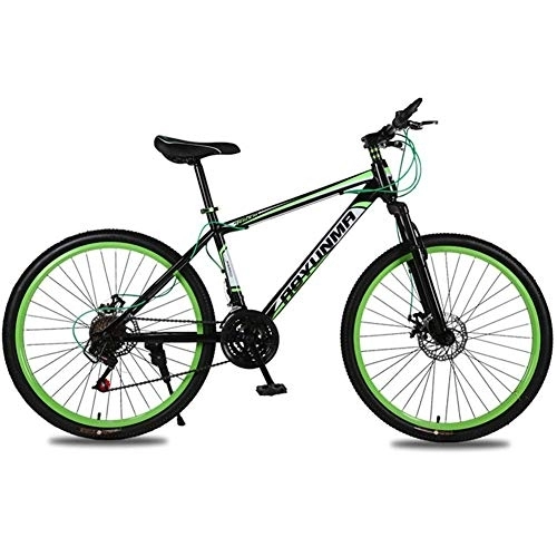 Mountain Bike : YANGSANJIN Mountain Bike Bicycle, Dual Disc Brakes, Adjustable Seat, 21-Speed Shock Absorption Bicycle, Suitable for Men And Women, 26Inch