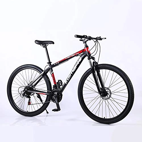 Mountain Bike : YCHBOS Adult Mountain Bike, 29 inch Wheels, Mountain Trail Bike Aluminum Alloy Frame Outroad Bicycles, 21 / 24 / 27 Speed Bicycle Front Suspension Dual Disc Brakes Mountain BicycleBlack red-21 Speed