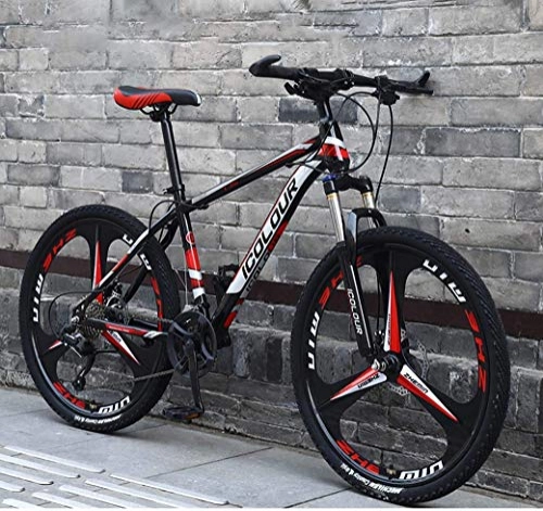 Mountain Bike : YISUNF Outdoor sports 26" 24Speed Mountain Bike for Adult, Lightweight Aluminum Full Suspension Frame, Suspension Fork, Disc Brake (Color : C2, Size : 30Speed)