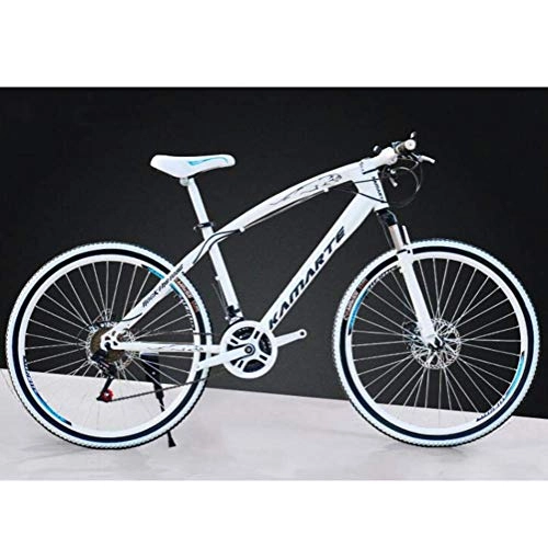 Mountain Bike : YOUSR Off-road Variable Speed City Road Bicycle Cycling, 26 Inch Riding Damping Mountain Bike White 21 speed