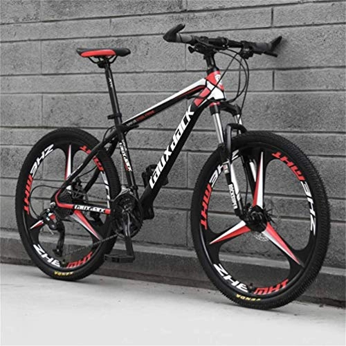 Mountain Bike : YOUSR Off-road Variable Speed Mountain Bicycle, 26 Inch Riding Damping Mountain Bike Black Red 27 speed
