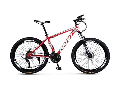 Mountain Bike : YOUSR Sports Leisure Synthetic Material Mountain Bikes Black Full Suspension Mountain Bike 21 Speed Bicycle 26 Inches Mens MTB Disc Brakes Bicycle