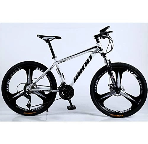 Mountain Bike : YQ&TL 26'' mountain bike, MTB, High Carbon Steel Outroad Bicycles, 21 / 24 / 27 / 30 Speed Bicycle Full Suspension MTB Gears Dual Disc Brakes Mountain Bicycle Sport Cycling Road Bikes Exercise A 21 speed