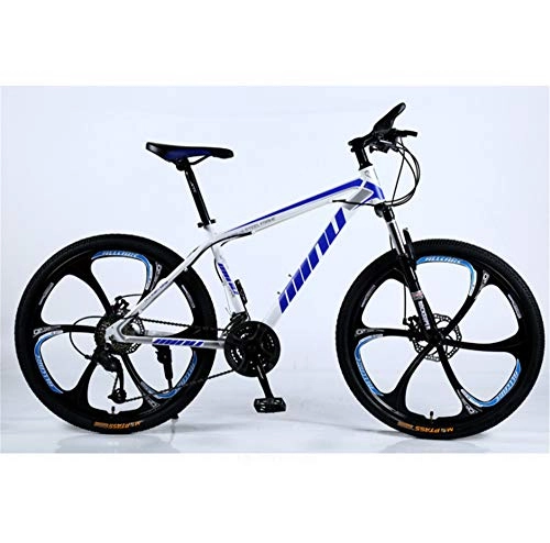 Mountain Bike : YQ&TL 26'' mountain bike, MTB, High Carbon Steel Outroad Bicycles, 21 / 24 / 27 / 30 Speed Bicycle Full Suspension MTB Gears Dual Disc Brakes Mountain Bicycle Sport Cycling Road Bikes Exercise B 24 speed