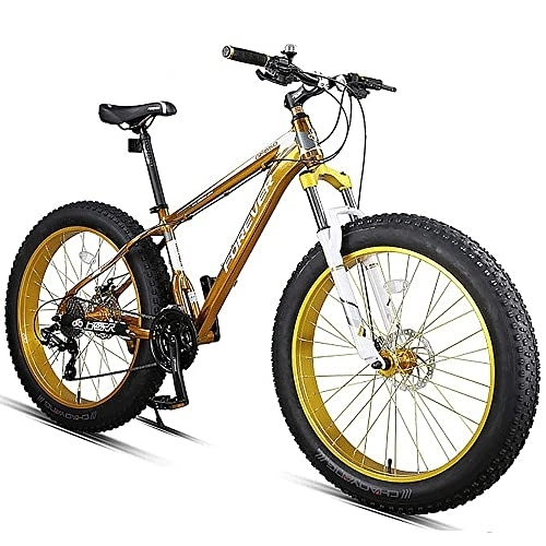 Mountain Bike : YUEGOO Thick Wheel Mountain Bike, Speed Bicycle, Adult Fat Tire Mountain Trail Bike, High-Carbon Steel Frame and Dual Full Suspension Dual Disc Brake, Outdoor Cycling / D / 26Inch 27Speed