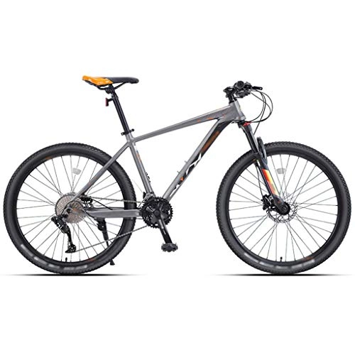 Mountain Bike : YXFYXF Dual Suspension 33 Speed Aluminum Alloy Mountain Bike, Oil Disc Brake Highway Bicycle, Ultra-light Unisex MTB, 26. (Color : 33-speed Orange, Size : 26 inches)