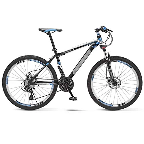 Mountain Bike : YXFYXF Dual Suspension Men And Women Commute On Variable Speed Bicycles, Off-road Shock-absorbing Mountain Bike, 24 / 26 I. (Color : Blue, Size : 26 inches)