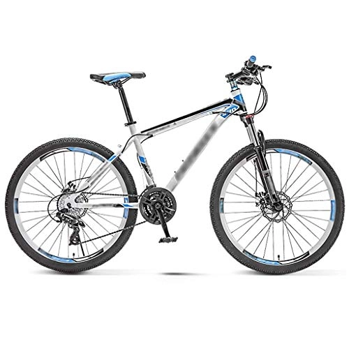 Mountain Bike : YXFYXF Dual Suspension Men And Women Commute On Variable Speed Bicycles, Off-road Shock-absorbing Mountain Bike, 24 / 26 I. (Color : White, Size : 26 inches)