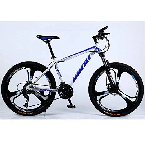 Mountain Bike : YZ-YUAN 26'' mountain bike, MTB, High Carbon Steel Outroad Bicycles, 21 / 24 / 27 / 30 Speed Bicycle Full Suspension MTB Gears Dual Disc Brakes Mountain Bicycle Sport Cycling Road Bikes Exercise E 27 speed