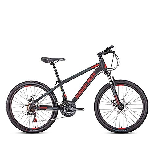 Mountain Bike : YZ-YUAN Adult Mountain Bike, Mountain Trail Bike High Carbon Steel Outroad Bikes, 24 inch 21 Speed Bicycle Full Suspension MTB Gears Disc Brakes Mountain Bicycle A