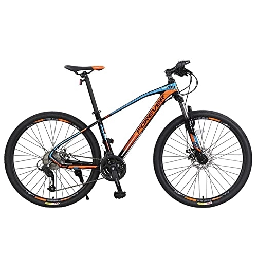 Mountain Bike : zcyg 27 Speed Adult Mountain Bike, 27.5 / 26 Inch Wheels, Aluminum Frame, Lock-Out Suspension Fork And Dual Disc Brake, Light Weight For Mens Womens(Size:26in)