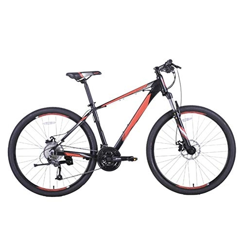 Mountain Bike : ZHIFENGLIU Adult Mountain Bikes27.5 Inches 27 Speed Mountain Bike with Cross-Country Aluminum Alloy Full Suspension Rear Axle Brake, Black red