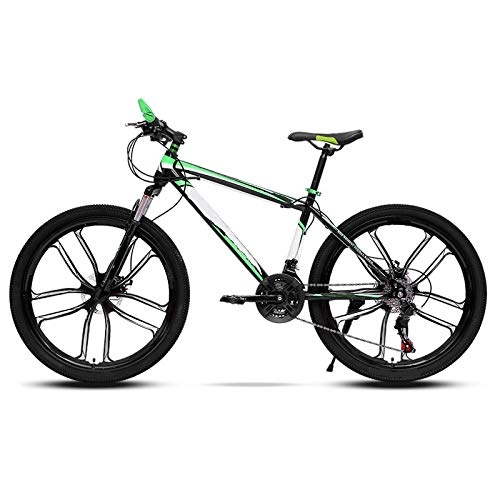 Mountain Bike : ZJBKX Mountain Bike Bicycle Male, and Female Adult 24 Inch Double Disc Brake Variable Speed One Wheel Off-Road Student Bicycle