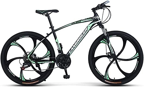 Mountain Bike : ZLYJ 26 Inch Mountain Bikes, Carbon Steel Frame Hardtails Bicycles, Double Front Disc Brake Front Suspension B, 26inch