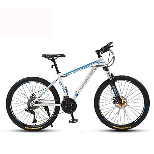 Mountain Bike : ZMCOV Adult Mountain Bike, High-Carbon Steel Hardtail MTB, Men And Women Road Bikes, Double Shock, Speed ​​Adjustable Bicycles, 21 speed, 26Inch