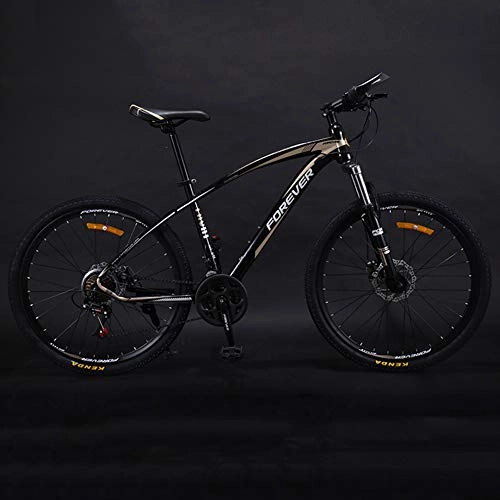 Mountain Bike : ZTIANR Adult Mountain Bike 26 Inch 24 Speed Off-Road Variable Speed Shock Absorber Men And Women Bicycle Bicycle, Gold