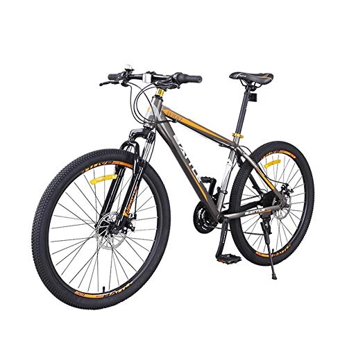 Mountain Bike : ZTIANR Mountain Bicycle, 26 Inch Mountain Bike 24 Speed Shock Absorption Double Disc Brake Male And Female Adult Urban Off-Road Bicycle, Orange