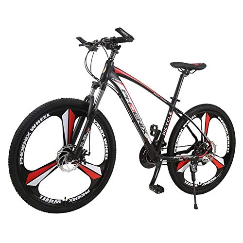 Mountain Bike : ZTIANR Mountain Bicycle, 26 Inch Wheel Dual Full Suspension Mountain Bike 27 Speed Aluminum Alloy Frame with Disc Brakes And Suspension Fork, Red