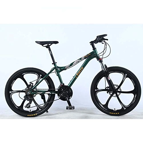 Mountain Bike : ZTYD 24 Inch 27-Speed Mountain Bike for Adult, Lightweight Aluminum Alloy Full Frame, Wheel Front Suspension Female Off-Road Student Shifting Adult Bicycle, Disc Brake, Green 6