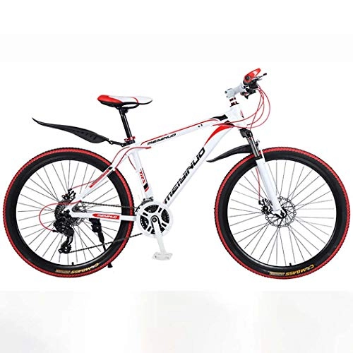 Mountain Bike : ZTYD 26In 27-Speed Mountain Bike for Adult, Lightweight Aluminum Alloy Full Frame, Wheel Front Suspension Mens Bicycle, Disc Brake, Red 1