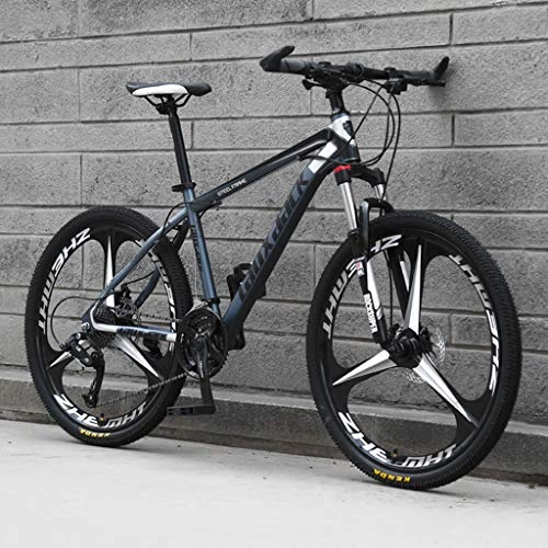 Mountain Bike : zxcvb 21 / 24 Speed Bicycle with Full Suspension, 26in Carbon Steel Mountain Bike, Men and Womens Variable Speed Trail Bike MTB