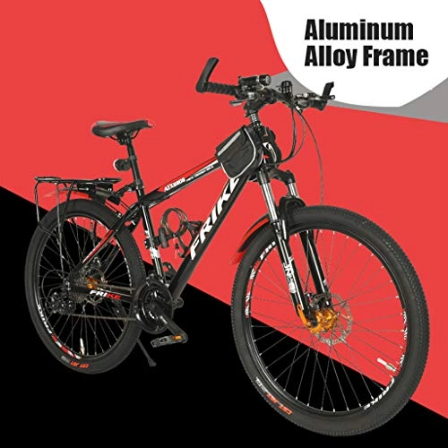 Mountain Bike : zxcvb 21-Speed Full Suspension Mountain Bike, Lightweight Alloy Frame Variable Speed BicycleTrail Bike 26 WheelDouble Disc Brake