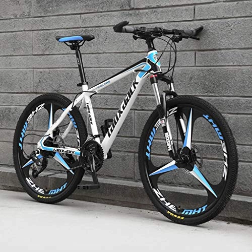 Mountain Bike : zxcvb 24 / 26 Inch Adult's Mountain Bikes, High-carbon Steel Double Front Suspension Mountain Bike, MTB with Adjustable Seat, Shock-absorbing Road Bike Bicycle, 24 Speed