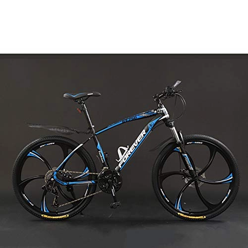 Mountain Bike : zxcvb 24” Wheel Mountain Bike, 21 / 24 / 27 / 30 Speed, High-carbon Steel Adult Bicycle, Variable Speed Trail Bike, Double Disc Brakes, Full Suspension MTB