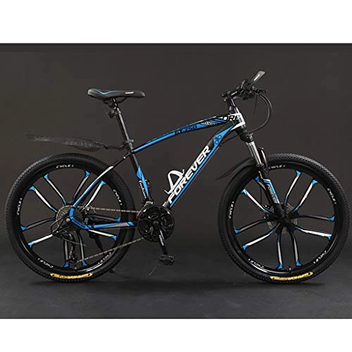 Mountain Bike : zxcvb 30-Speed Mountain Bike for Adult, 24 / 26" Outdoors Sport Cycling MTB, Lightweight High Carbon Steel Full Suspension Frame, Suspension Fork, Disc Brake
