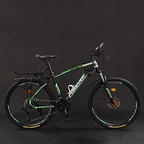 Mountain Bike : zxcvb Adult Mountain Bike, 24 inch Wheels, Mountain Trail Bike High Carbon Steel Outroad Bicycles, 21 / 24 / 27 / 30-Speed Bicycle Full Suspension MTB Gears Dual Disc Brakes Mountain Bicycle