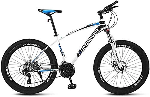 Mountain Bike : ZXL Mountain Bikes, Mountain Bike High Carbon Steel Disc Brake Wheel Front Suspension Speed Dual Disc Brake Adult for Outdoor Cycling Travel Work Out