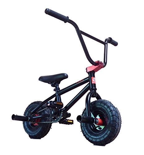 Road Bike : 1080 Limited Edition 10" Wheel Stunt Freestyle Mini BMX Bike Matte Black & Red